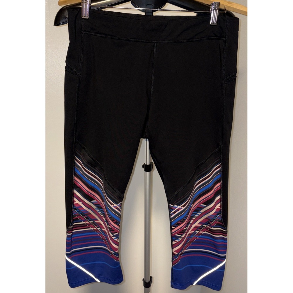 Champion High Performance Capri Leggings Black pink Blue XXL Fitted Workout